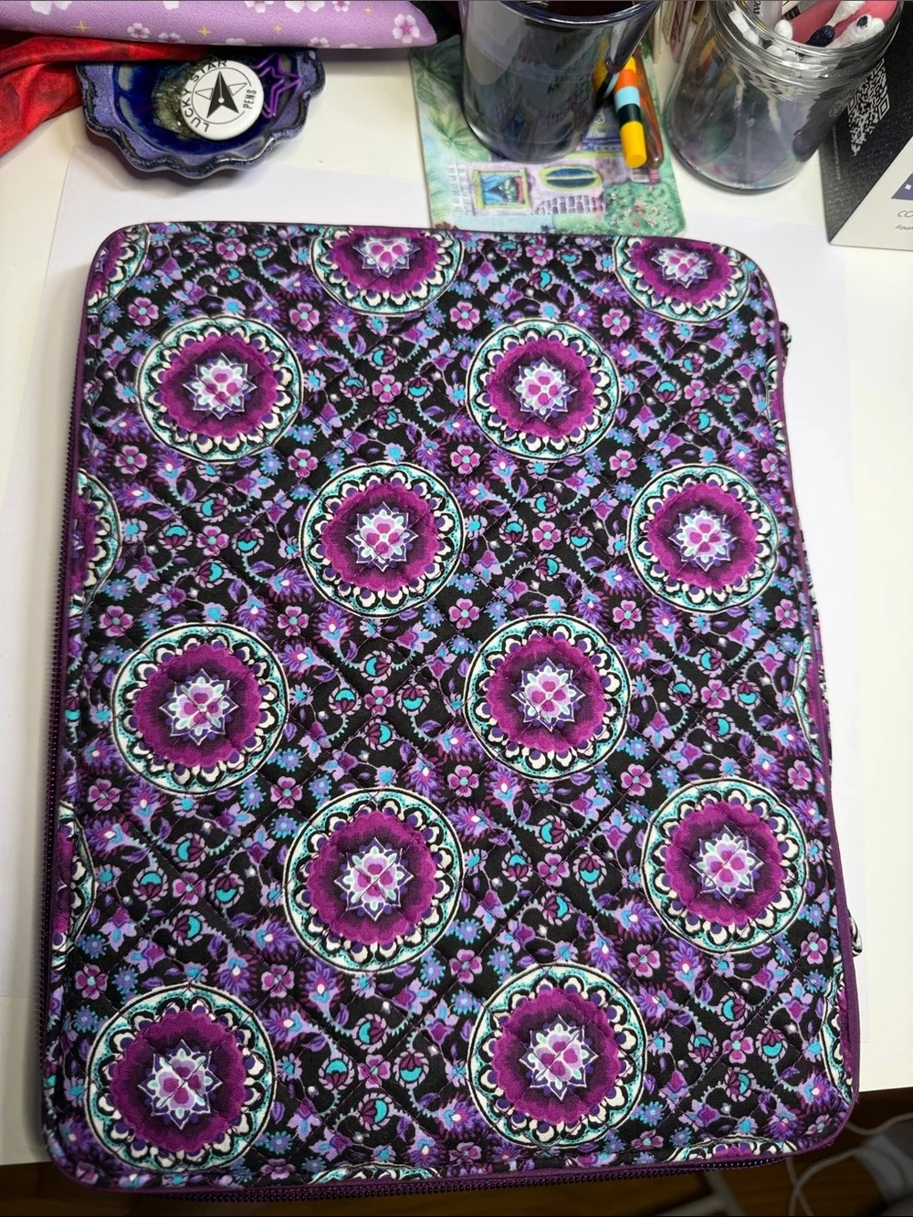 Vera Bradley Purple Medallion Tablet / Device Portfolio